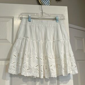 Mustard Seed flouncy white skirt. Size S